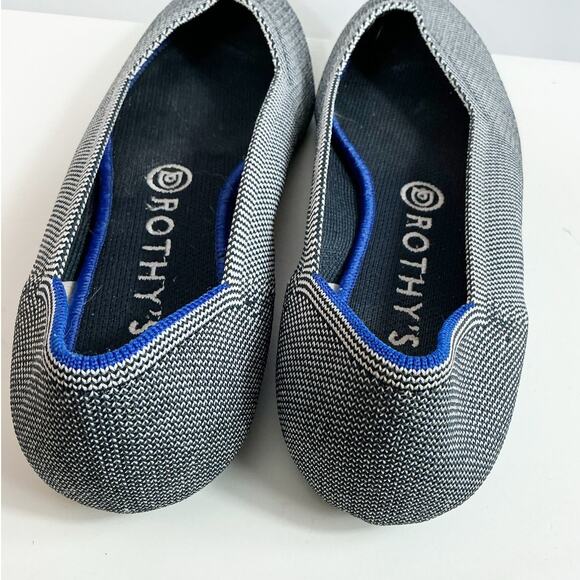 Rothys Womens Cloud Gray Birdseye The Point Ballet Flats Size 9 - Picture 5 of 8